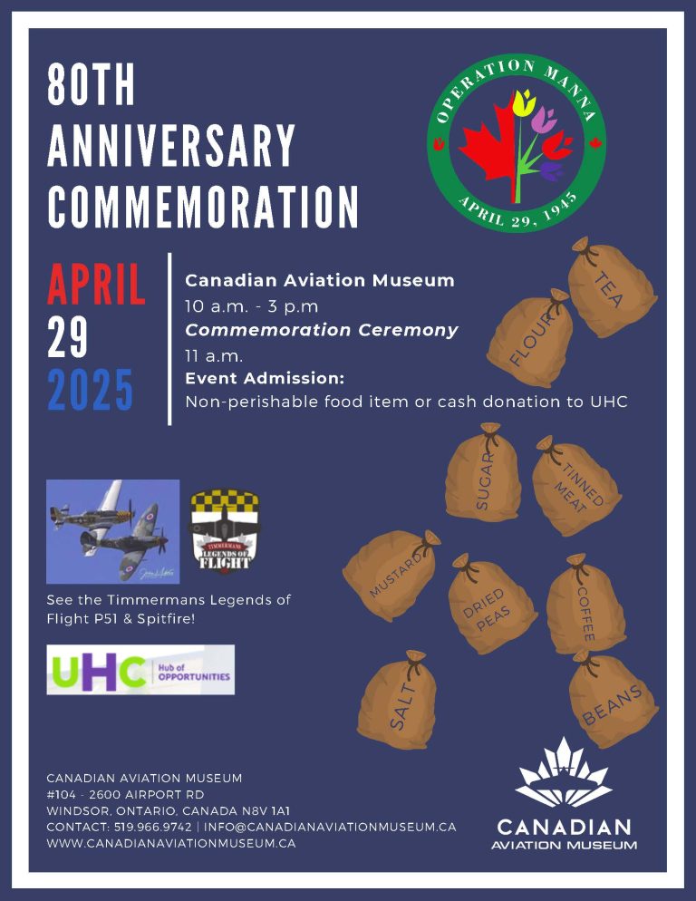 Operation Manna 80th Anniversary Event – April 29, 2025 (10:00 – 15:00) – UPDATE